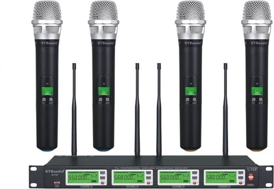 GTDaudio G-787 UHF Wireless Microphone System 4-Channel Handheld Mics - Image 1 of 4