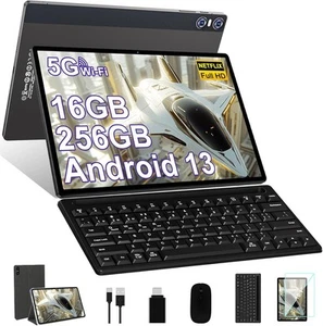 2025 Tablet 11 Inch Android 13 Screen 2K Octa-Core 2.0 Mouse Brown  - Picture 1 of 7