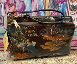 PATRICIA NASH Varone Wristlet Leather P1207630 Chocolate MSRP $89 NWT - Picture 1 of 6