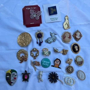 Art Deco Multicolored Decorative Unisex Pins,Brooch Avon,Napier, Cameo,Mosaic - Picture 1 of 24