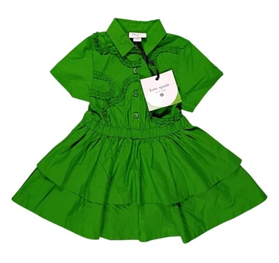 Новый Kate Spade & Target зеленый коротким рукавом оборки ярусная рубашка платье размер 2T - Изображение 1 из 4