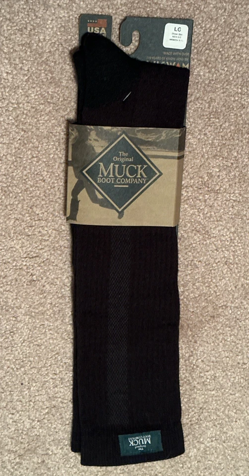 N14 Muck Professional Long Midweight Boot Black Socks P0480-052-lg