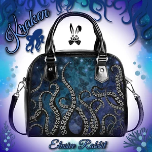 Gothic Kraken Messenger Cthulhu Tentacle Bag Handbag Shoulder Strap Steampunk - Picture 1 of 8