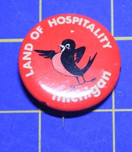 2694 Vintage Michigan, Land der Gastfreundschaft Pin, Vogel Grafik - Bild 1 von 1