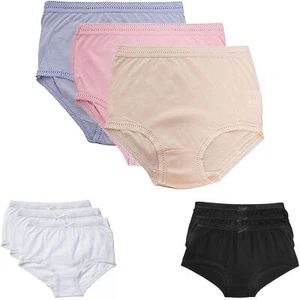 Damen Uni Mama Full Maxi Slip Baumwolle Gummibund Multipack Unterwäsche - Bild 1 von 27