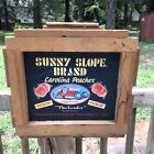 Sunny Slope Farms ~ Carolina Peaches ~ Gaffney, S.C. ~ WOOD FRUIT CRATE ~