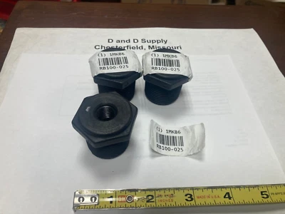 Lot of 3, Grainger RB100-025, Polypropylene Pipe Reducer Bushings 1" to 1/4" NPT - Image 1 of 4