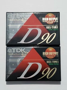 TDK D90 Cassette Tapes IECI/Typ 1 NEU VERSIEGELT (Ct.2) High Precision Output 90min - Bild 1 von 6