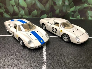 Imperfect 1:24 Diecast Car PAIR! BURAGO FERRARI 250 LE MANS 1965 No Box AS-IS - Picture 1 of 17