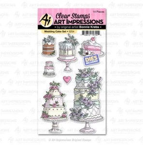 NEW - Art Impressions Clear Stamps ~ Wedding Cake SET ~ 5254 - Picture 1 of 1