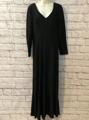 Vestido de Cóctel De Colección Años 70 Alfred Werber Nueva York Los Ángeles MAXI Bead Strand Negro Foto 1 de 4