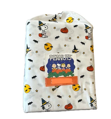 Nuevo Juego de Sábanas Cacahuetes Snoopy Espeluznante Halloween Reina Calabaza Murciélagos Estrellas Luna Foto 1 de 2