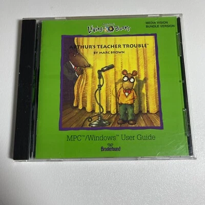 Vintage 1993 Arthur's Teacher Trouble MPC Windows 95 3.1 Mac CD ROM Living Books - Image 1 of 4