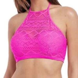 Freya High Neck Bikini Top Pink 34G - Picture 1 of 4