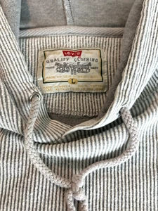 Levis Hoodie Shirt Mens Large Vintage 90's Y2K Oversized Lightweight Korea - Picture 1 of 8