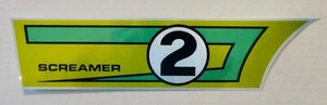 1960s Sears Screamer 2 muscle banana bicycle chainguard decal green background - Picture 1 of 3