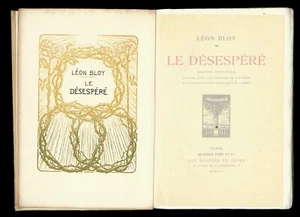 ❤️ 1913 Léon Bloy Le Désespéré Lettre autographe Bibliophilie 1/8 Chine Rare - Picture 1 of 17