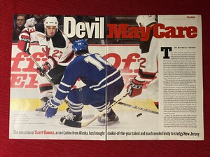 New Jersey Devils Rookie Scott Gomez 4-page 2000 Print Article - Great To Frame!