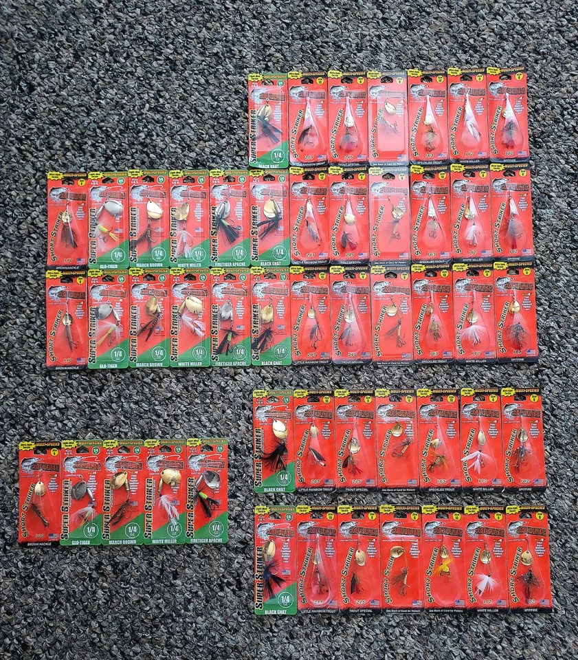 Lote de 50 señuelos de pesca Joe's Flies Short Striker multiespecie spinners trucha lubina Foto 1 de 2