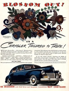 1941 Chrysler: Blossom Out Tailored to Taste Vintage Print Ad - Picture 1 of 1