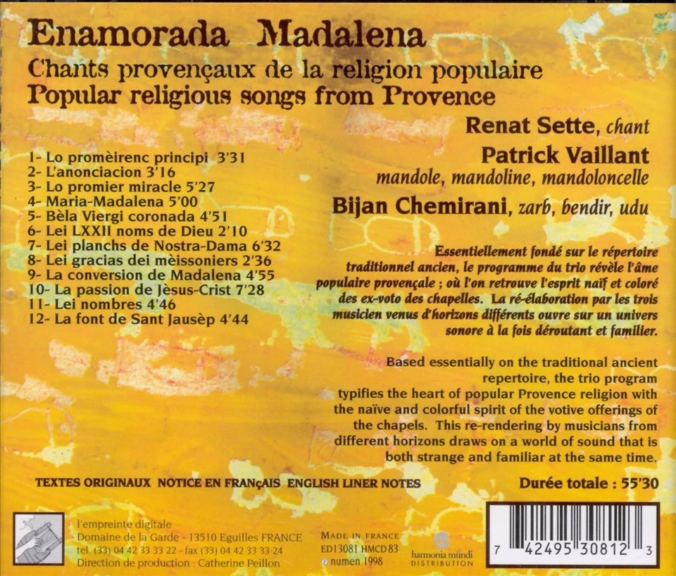 PATRICK VAILLANT - ENAMORADA MADALENA NEW CD Foto 1 de 1