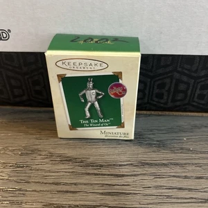 Hallmark El Hombre de Hojalata Mago de Oz Miniatura Ornamento Plateado 2002 - Imagen 1 de 1