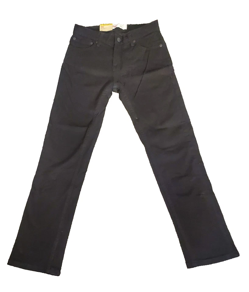 Levi's 511 Boys Slim Fit Stretch Adjustable Waistband Black Jeans Sz 12 Reg