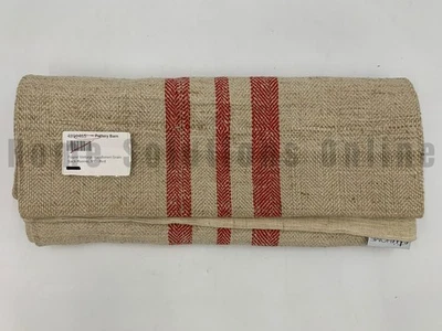 Pottery Barn Found Vintage Handsewn Grain Sack Table Runner Red 18" x 91" #R92X - Image 1 of 3