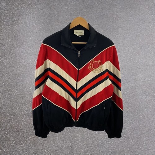 GUCCI Track Jacket 575762 S Poliestere Nero Uomo Autentico #ED ZGA