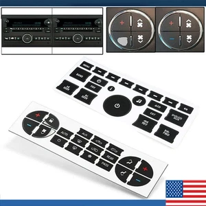 2 sheet AC Control Radio Dash Button Repair Kit Sticker for Chevy GMC GM Decals - Picture 1 of 9