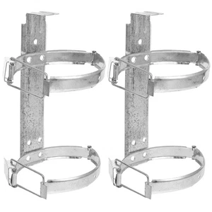 2Pcs Fire Extinguisher Mount Bracket Iron Hanger for Wall Vehicle Use - Picture 1 of 10