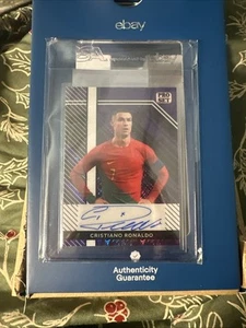 Cristiano Ronaldo 2024 Leaf Metal Auto 3/7 Purple SP eBay Authenticity - Picture 1 of 2