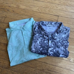 APT. 9 Men's Tropical Premier FLEX SS Polo Shirts-SZ XXLT NEW Lot of 2! - Picture 1 of 4