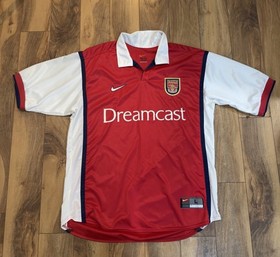 Vintage Arsenal 1999-2000 Home Shirt Nike Dreamcast Size Large Authentic Rare