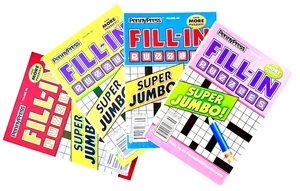 NEW Lot of 4 Penny Press Dell Original Fill-in Super Jumbo Puzzle Books - Picture 1 of 2