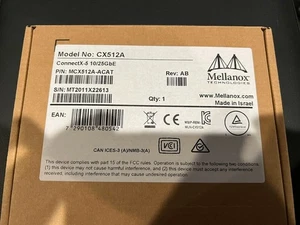 Mellanox 10/25GbE SFP28 Network Card MCX512A-ACAT ConnectX-5 EN Ethernet Adapter - Afbeelding 1 van 4