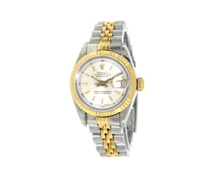 1989 Rolex Datejust Two-Tone 69173, 26mm, Silver Dial, 18K & Steel W/ Box - Picture 1 of 8