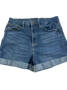 Pantaloncini a polsino da donna Junior taglia 11 denim elasticizzati 5 tasche - Foto 1 di 4