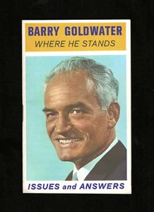 orig./Neuwertig! 1964 BARRY GOLDWATER for President *Where He Stands* Mini-Booklet - Bild 1 von 2