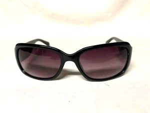 Dana Buchman Sarah BK Sunglasses Gloss Black Frame Tinted Purple Black Lens - Picture 1 of 5