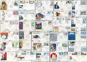 TAAF FRANZÖSISCH SÜDEN + ANTARKTIS ERSTER TAG COVER FDC 1985-1990.. PREIS FÜR JEDEN - Bild 1 von 35