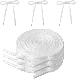 3 Paar Schnürsenkel, 8mm Breit Flache Schnürsenkel Sneaker Schnuersenkel Ersatz - Bild 1 von 7