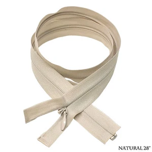 12 pcs Quality Invisible Zipper, 1 Way Separating End, 28" Nature, Rare Item - Picture 1 of 4