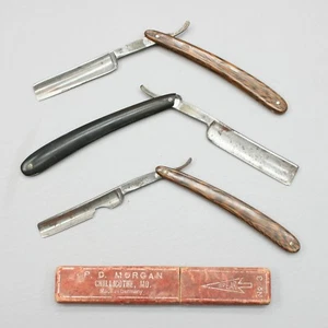 Lote de 3 navajas de afeitar de borde recto Lafayette Wester Bros Wayne estuche de colección - Imagen 1 de 12