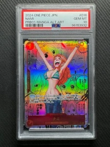 PSA 10 Nami OP01-016 Manga Alt Art ONE PIECE The Best Japanese 2024 Ship ASAP - Picture 1 of 6