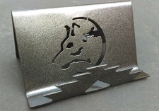 Southwestern Metal Business Card Display Holder for Desk/Table Arrows Wolf Head