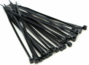Cable Ties Zip Ties 4.8 x 300mm Nylon UV Stabilised Bulk Black 100 Pack - Picture 1 of 1