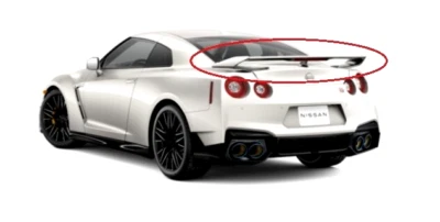 Spoiler trasero de maletero genuino Nissan R35 GT-R GTR 2024 QAB Color blanco perla Foto 1 de 4