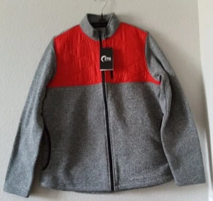 Chaqueta Zyia Active roja acolchada Ash Cabin 1932 roja/gris bloques de color para mujer XL nueva con etiquetas - Imagen 1 de 4