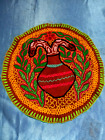 Peruvian Rug Embroidered By Hand Amazon Jungle Design Anaconda